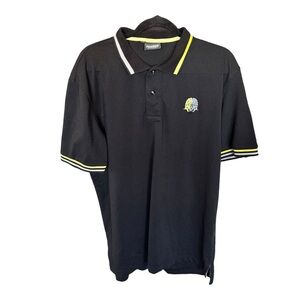 MACEOO Mozartone Tip Black Polo Shirt 2XL Golfcore Stretch Lion Logo AA32